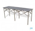 Table aluminium 2m